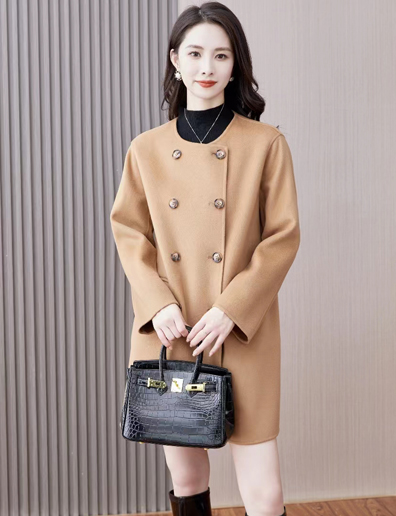 子诺（zinuo）女装2023秋冬新款羊绒大衣展示5