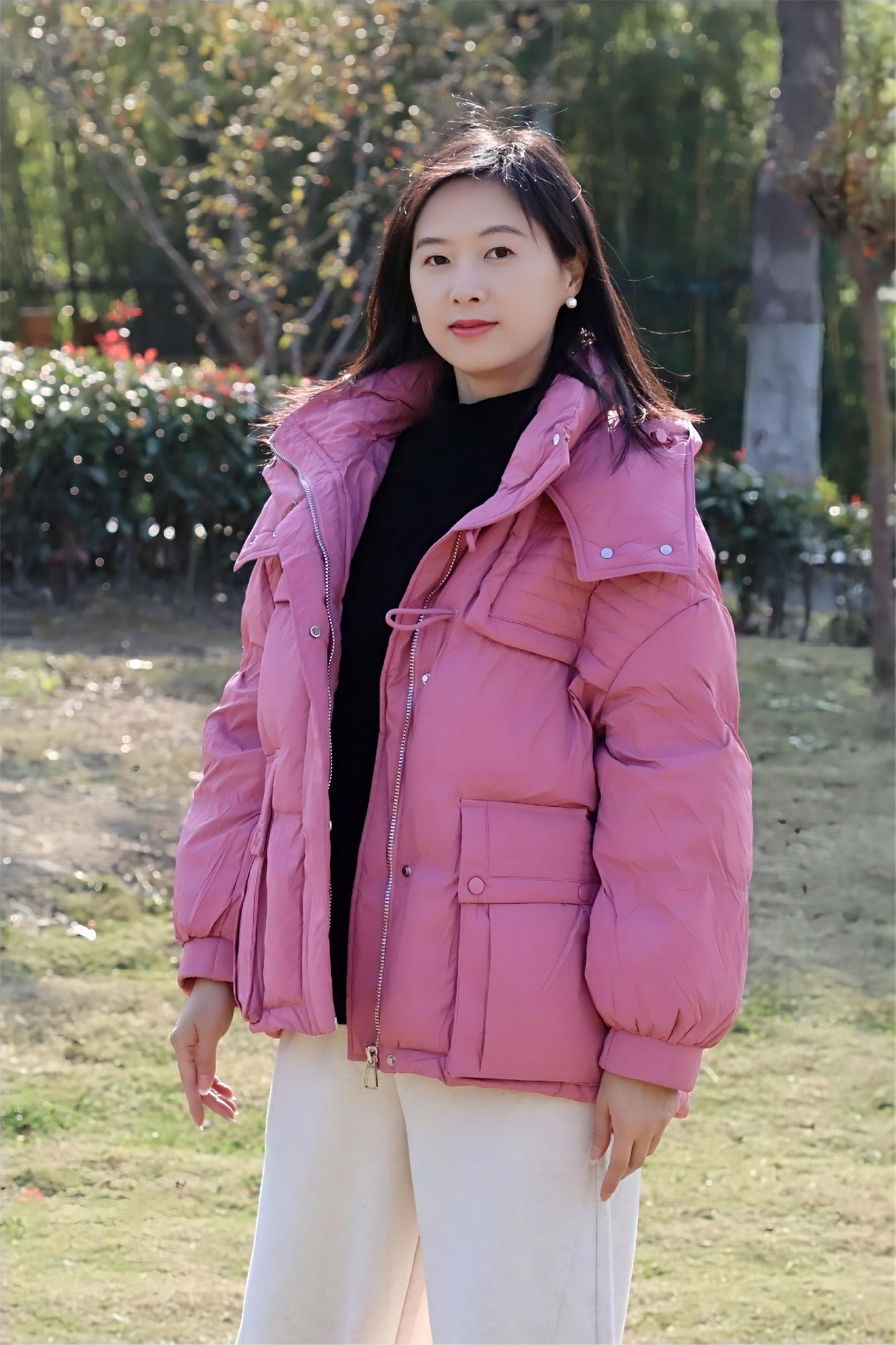 子诺大口袋90鹅绒短款羽绒服1