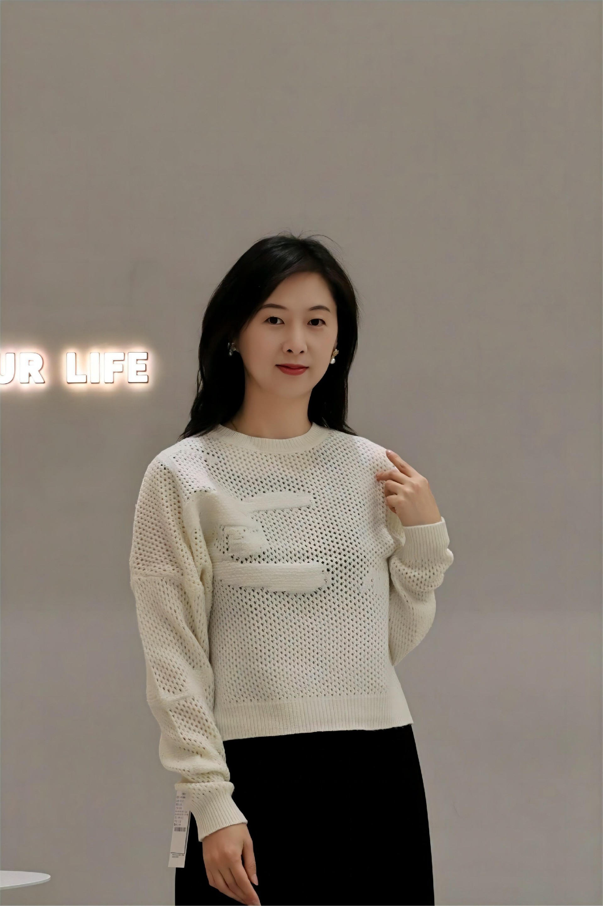 子诺女装镂空羊毛衫